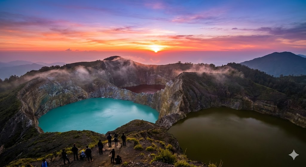 Danau Kelimutu: Tiga Warna Ajaib di Puncak Flores